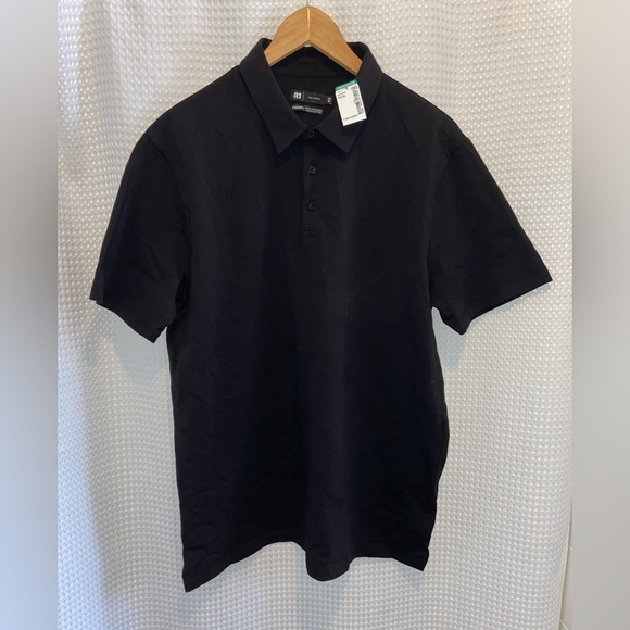 2/40$ Men’s Simon’s Le 31 organic cotton stretchy black polo Sz XL NWT - Picture 4 of 11